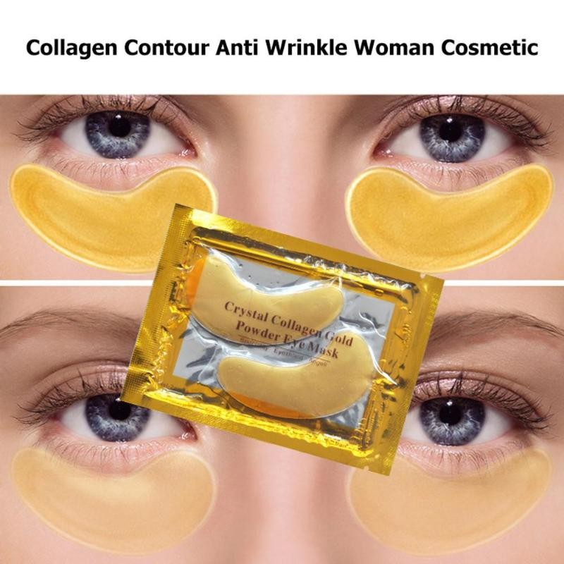 Crystal Collagen Gold Powder Eye Mask Anti Aging Dark Circles Acne Beauty Patches Eye Skin Care Korean Cosmetics 30p=15pairs