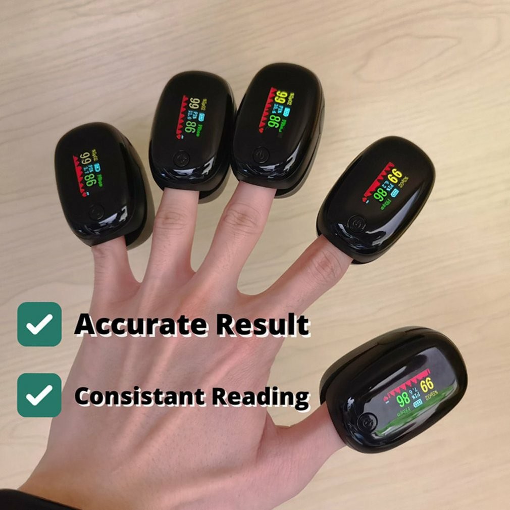 SMH-01 Durable Portable Finger Pulse Oximeter Sports Finger Clip LED Screen Heart Rate Monitor Blood Oxygen Saturation Meter