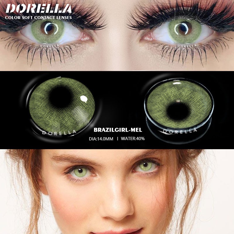 D'ORELLA 1 Pair (2pcs) Natural Color Lenses Eyes Annual Color Contact Lenses For Eyes Beauty Contact Lenses Eye Cosmetic Colored Lenses