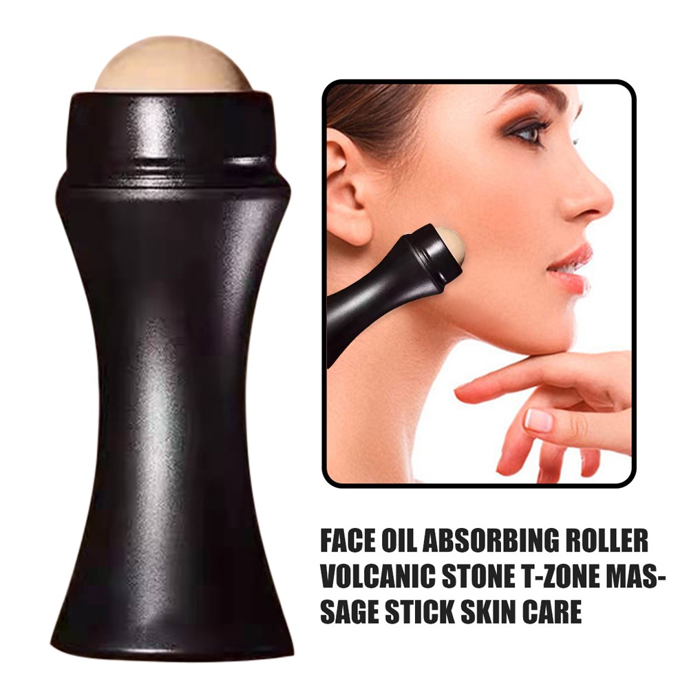 Face Care Facial Volcanic Stone Roller Mini Oil Control Facial Roller Remove Fat T-zone Oil Absorbing Reusable Skin Care