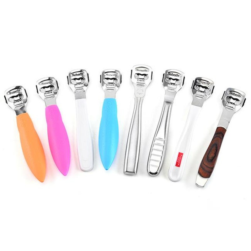 New Peach Wood Foot Skin Shaver Corn Cuticle Cutter Remover Rasp Pedicure File Foot Callus 10 Blades Foot Care Tool