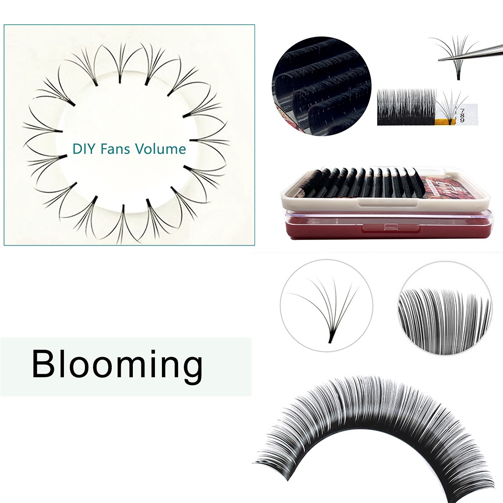 MASSCAKU Easy Fanning Eyelash Extension Self Delivery Auto Fans Fast Blossom Flowering Eyelash Extension Camellia Lashes Fans