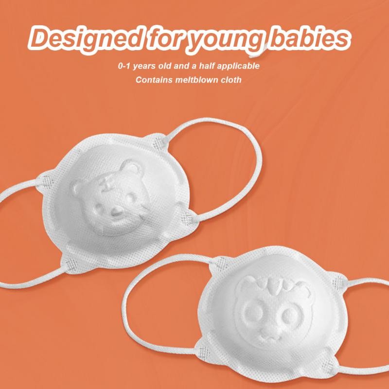 6pcs Disposable Masks for Newborn Baby 0-18 Months Baby Breathing Mask Anti-licking Children Cartoon Safety Health Care Masks