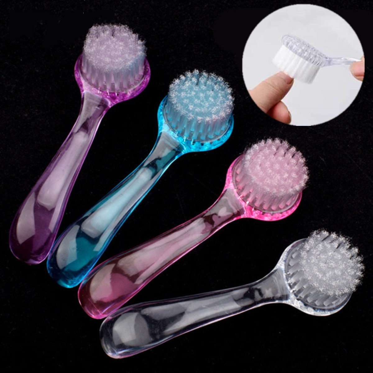 10/20/30/50pcs Plastic Nail Dust Cleaning Powder Brushes Removal Tools Dust Cleaner Nail Cleaning Brush Clean Tools Nail Brushes