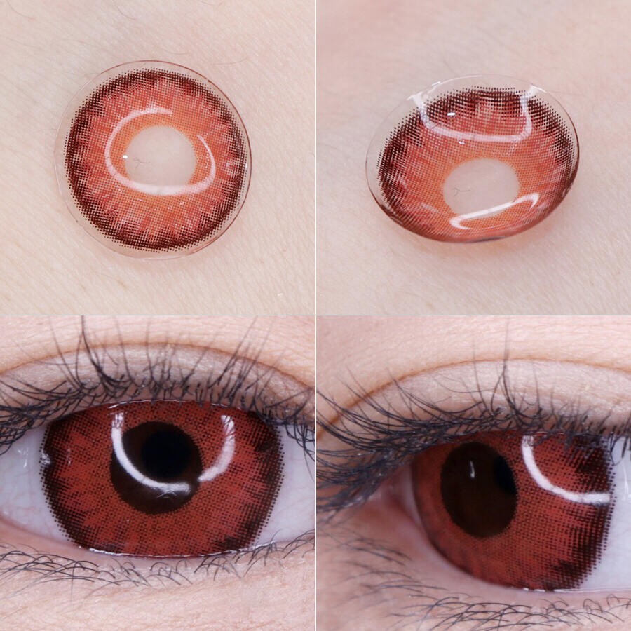 Bio-essence 1 Pair Eye Contact Lenses Anime Lentils Cosplay Twilight Vampire Red Cosmetics For Eyes Cosmetic Lenses