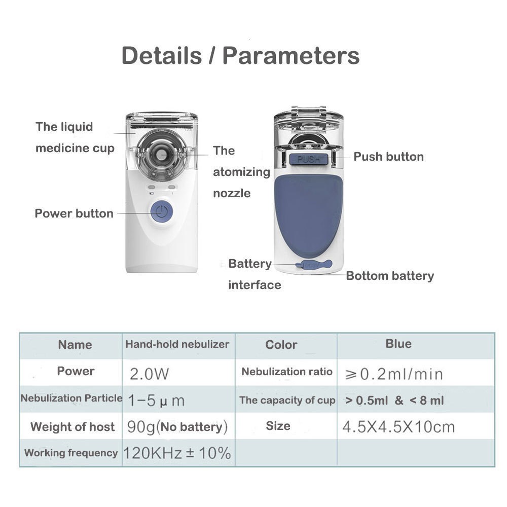 Health Care Mini Handheld Inhaler Atomizer Silent Ultrasound Einalador Nebulizer Inhaler For Children Adults