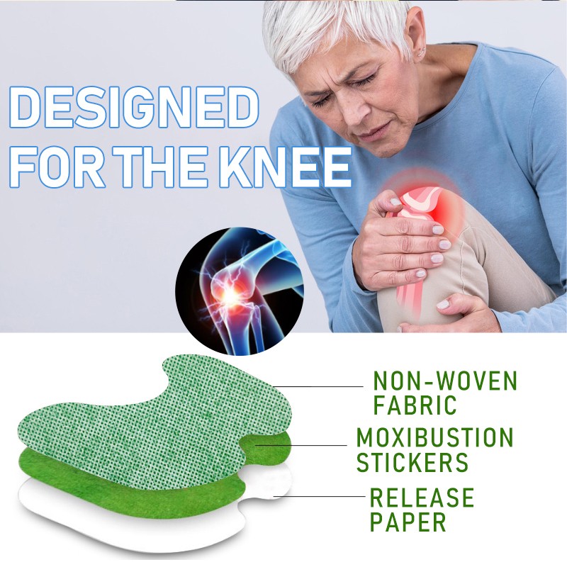 6/24pcs Wormwood Knee Pain Relief Patch Herbal Hot Compress Relaxing Knee Medical Plaster Arthritis Muscle Joints Knee Stickers