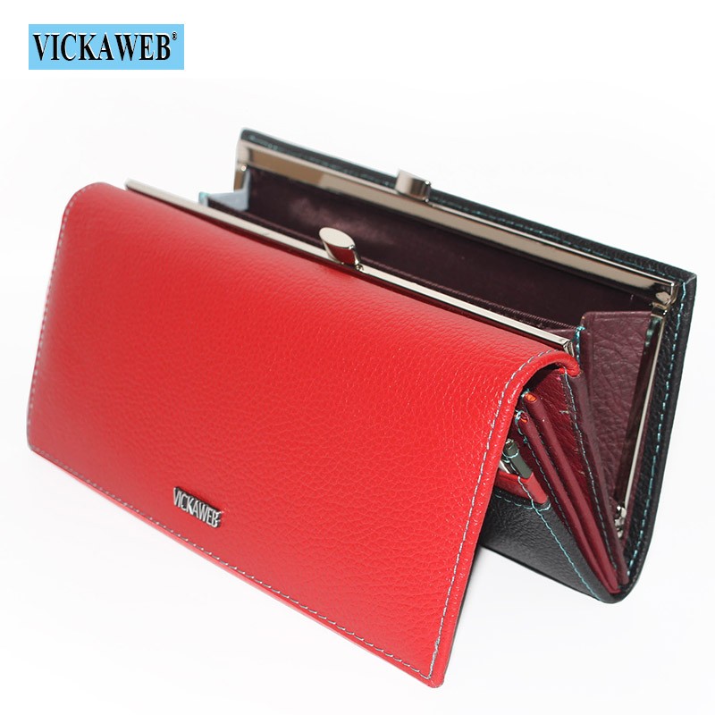 Free Gift Genuine Leather Women Wallet Fashion Rainbow Magnetic Hasp Coin Purse Female Long Ladies Money Clutch Bag WRS-1518