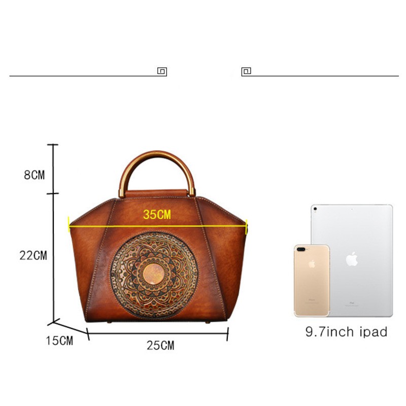 luxury women bag chinese style genuine leather handbags female shoulder messenger bag cowhide handmade ladies handbag