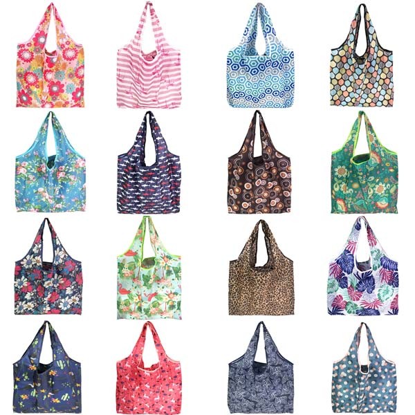 Reusable Shopping Bag Foldable Eco-friendly Polyester Bag Large Capacity Shopping Bag Grocery Bags Foldable Shopping Bag Handbags