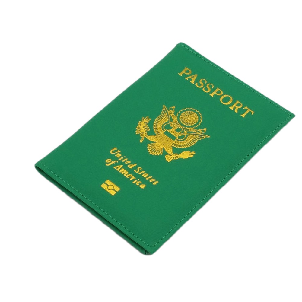 PU Leather Passport Cover Vintage American Covers Card Holder Organizer Bag Travel USA