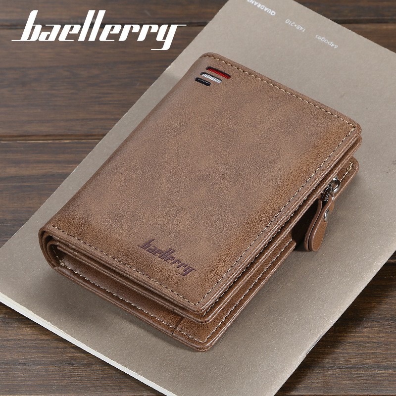 Men's wallet made of polyurethane leather, classic men's wallet for keeping cards, high quality