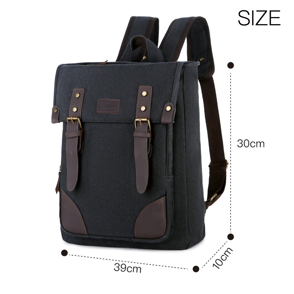 Business Men Backpack High Quality 15.6 inch Canvas Laptop Bag for College Student Dropshipping