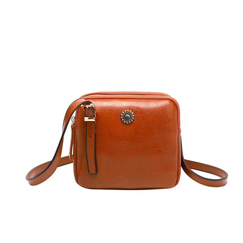 Women's leather handbag casual fashion brand design crossbody bag single shoulder bag free shipping