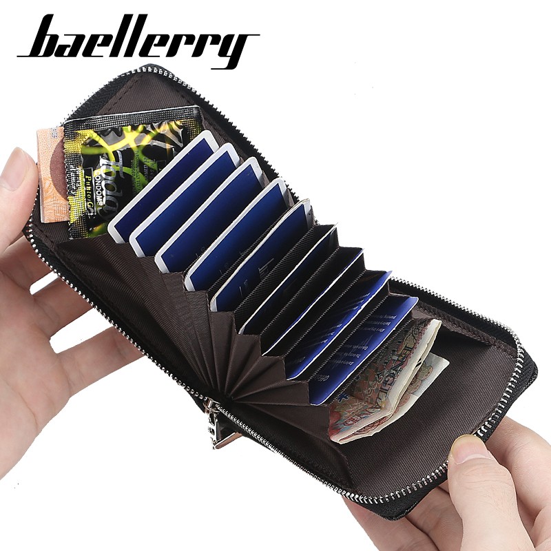 Small Fashion Zipper Men Wallet Short Credit Card Holder for Male Vintage Small Man Wallet with Coin Pocket 058-K9105