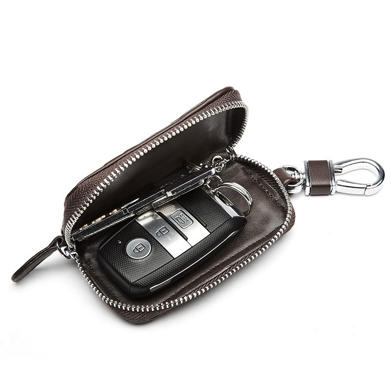 Luxury Mini Car Key Bag Men Keychain Keys Case Leather Auto Key Wallet Zipper Keychain Cover Bag Bag Men Wallet