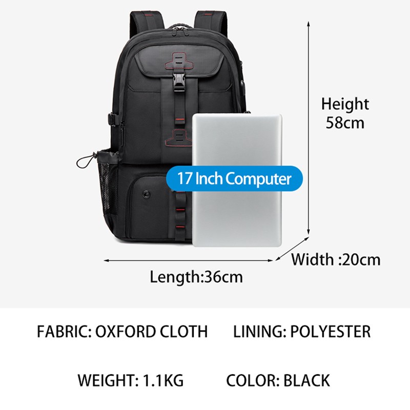 2022 Waterproof Backpacks USB Charging School Bag Anti-theft Men Backpack Fit 15.6 Inch Laptop Travel Bag High Capacity