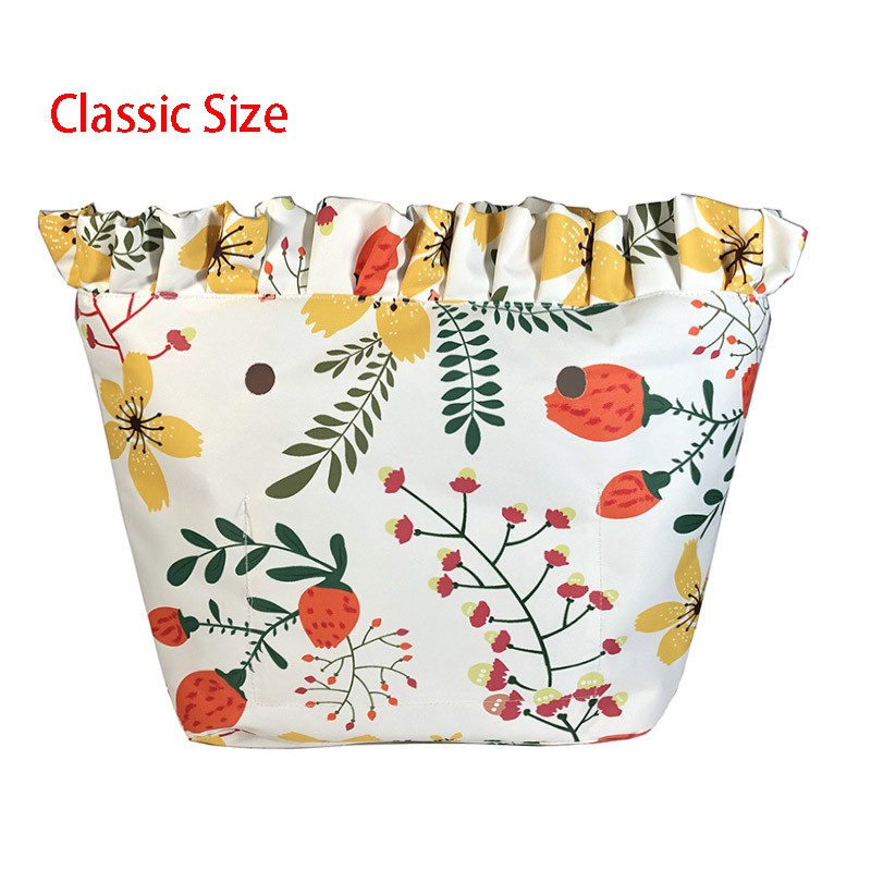 Floral trim waterproof inner insert, classic small inner pocket, handbags accessory