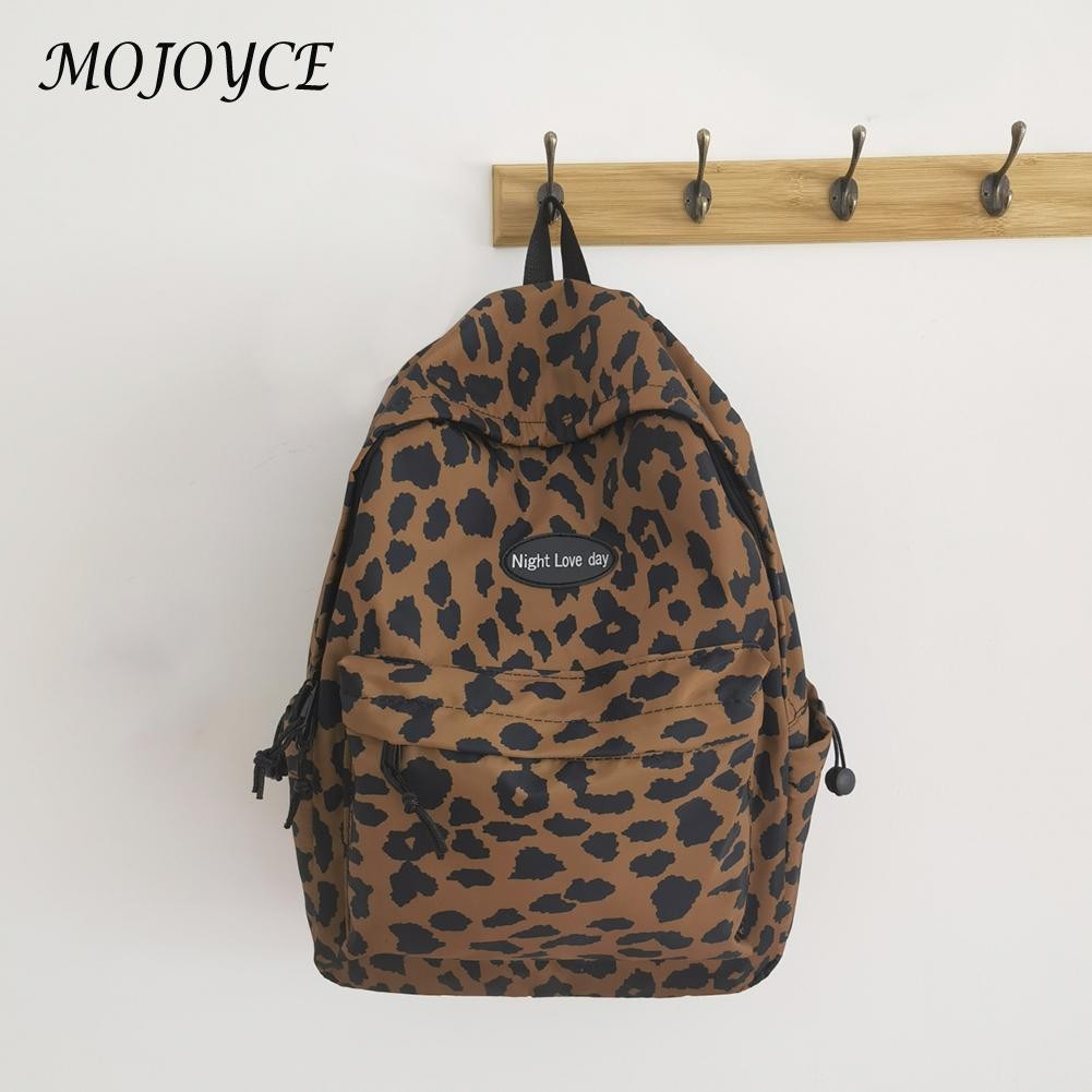 Daily Women Large Capacity Shopping Student Bags Zebra Leopard Printing School Bags Zipper Shoulder Backpack