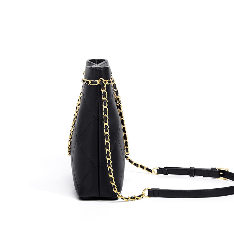 lozenge women shoulder bag sling bags tote chain bag large capacity bags retro black crossbody bags for women