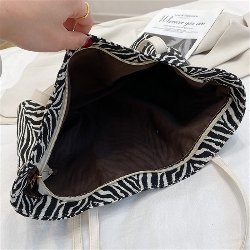 2022 Fashion Women Handbag Tote Bag Large Large Capacity Zebra Print Fror Shopping Bag Female Casual Shoulder Crossbody Bags