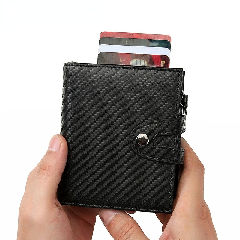 DIENQI RFID High Quality Men Wallets Big Trifold Black Leather Wallet Male Money Bag 2022 Vallet Black Coin Purse Drop Shipping