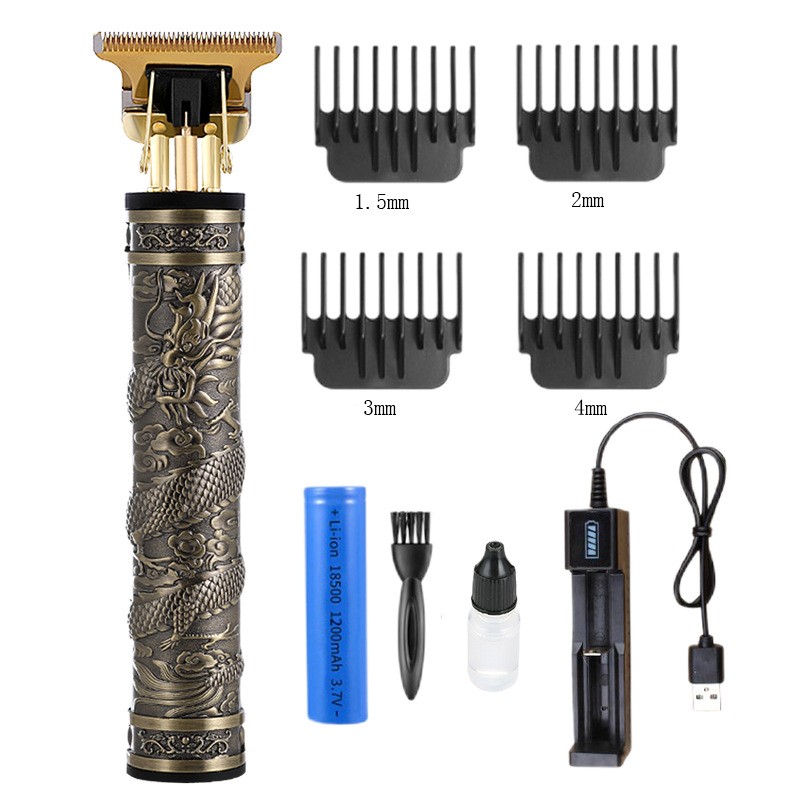 New T9 oil head hair clipper carving retro hair clipper push white push bald artifact hair clipper