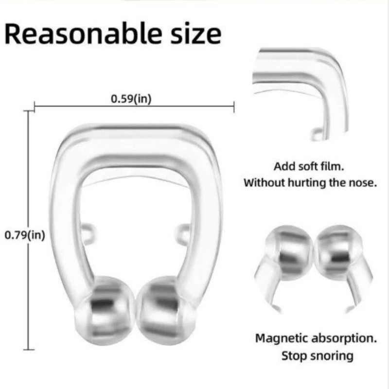 Snore Stopper Ring Magnetic Nose Clip Anti Snoring Nasal Dilator Easy Breath Improve Sleep Silent Aid Device Guard Health Care