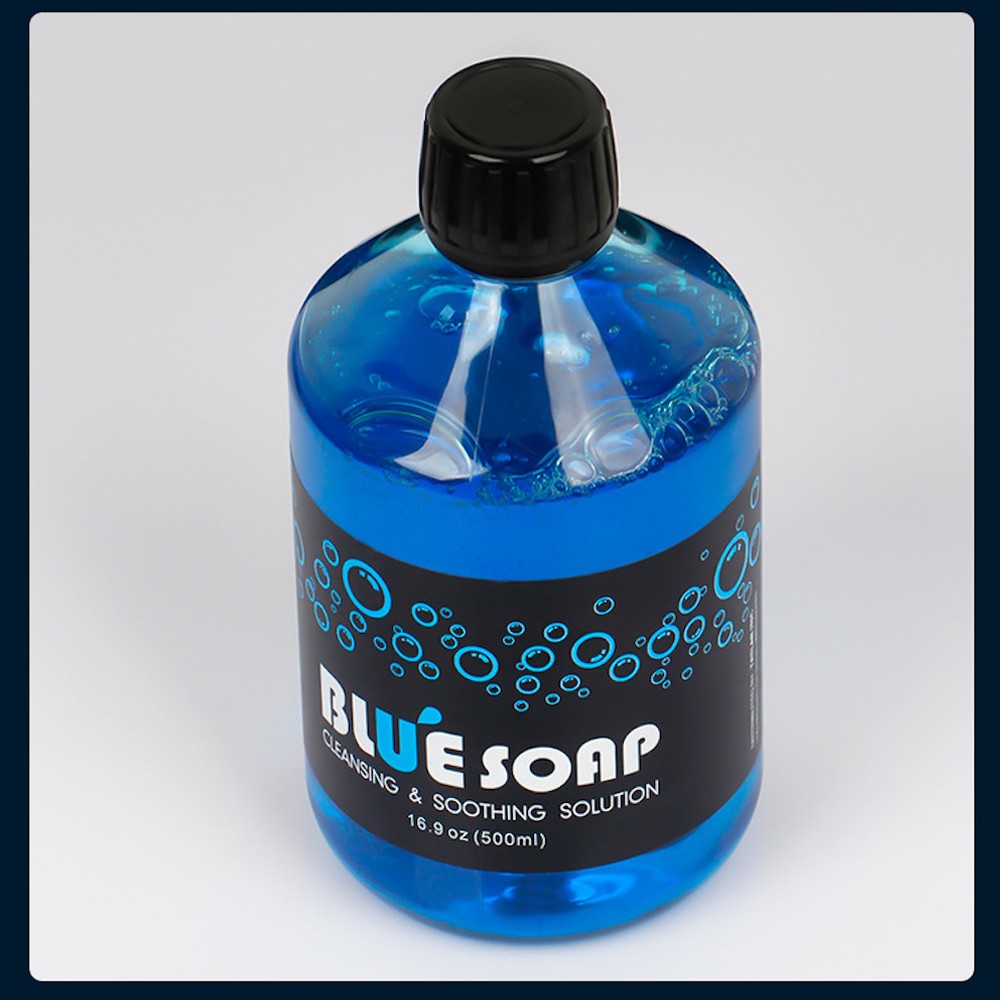 500ml Cleaning Blue Soap Soothing Solution Tattoo Analgesic Wound Effect Tattoo Studio Supply High Concentration