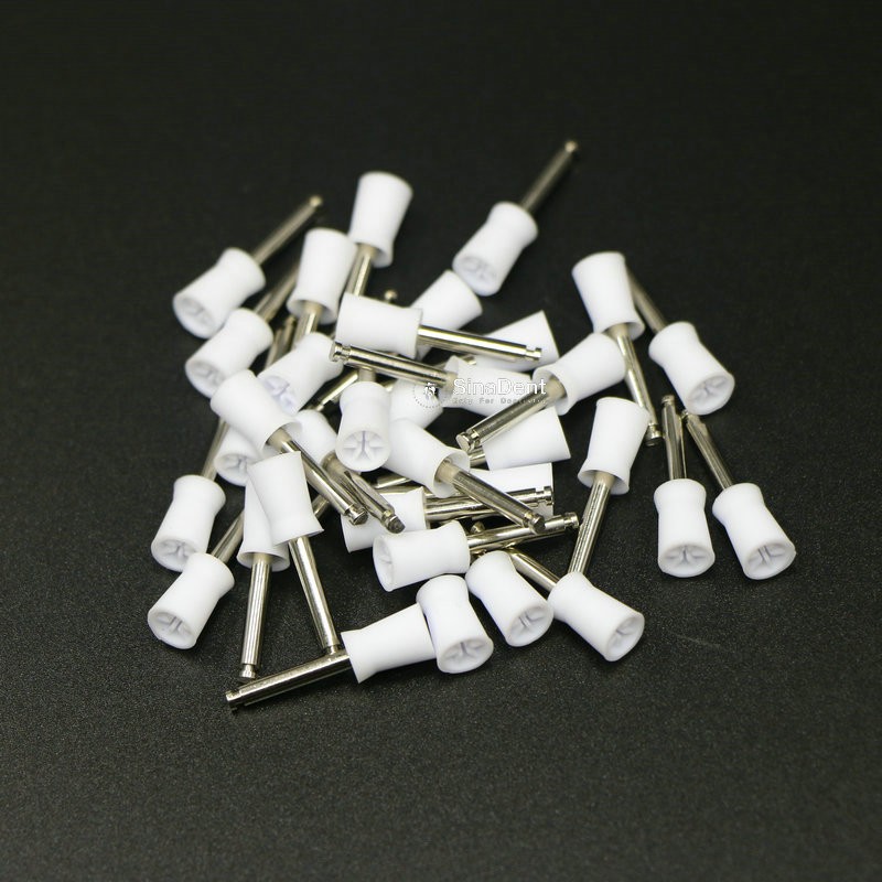 100pcs/bag Dental Polishing Brush Profi RA Brush Shank Flat Latch Nylon Teeth Prevention