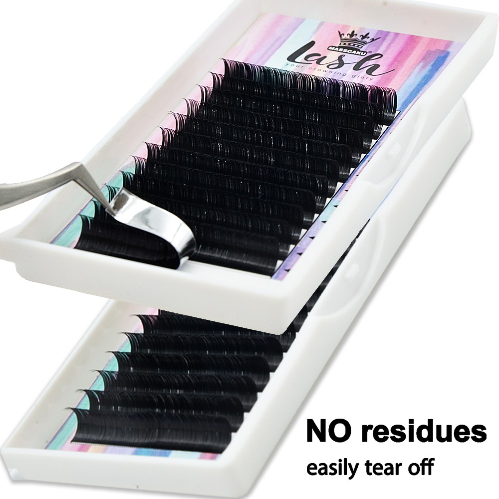 High Quality C/D Curl Faux Mink Softness False Mink Volume Lashes Flat Matte Individual Eyelashes Lash Salon and Make up