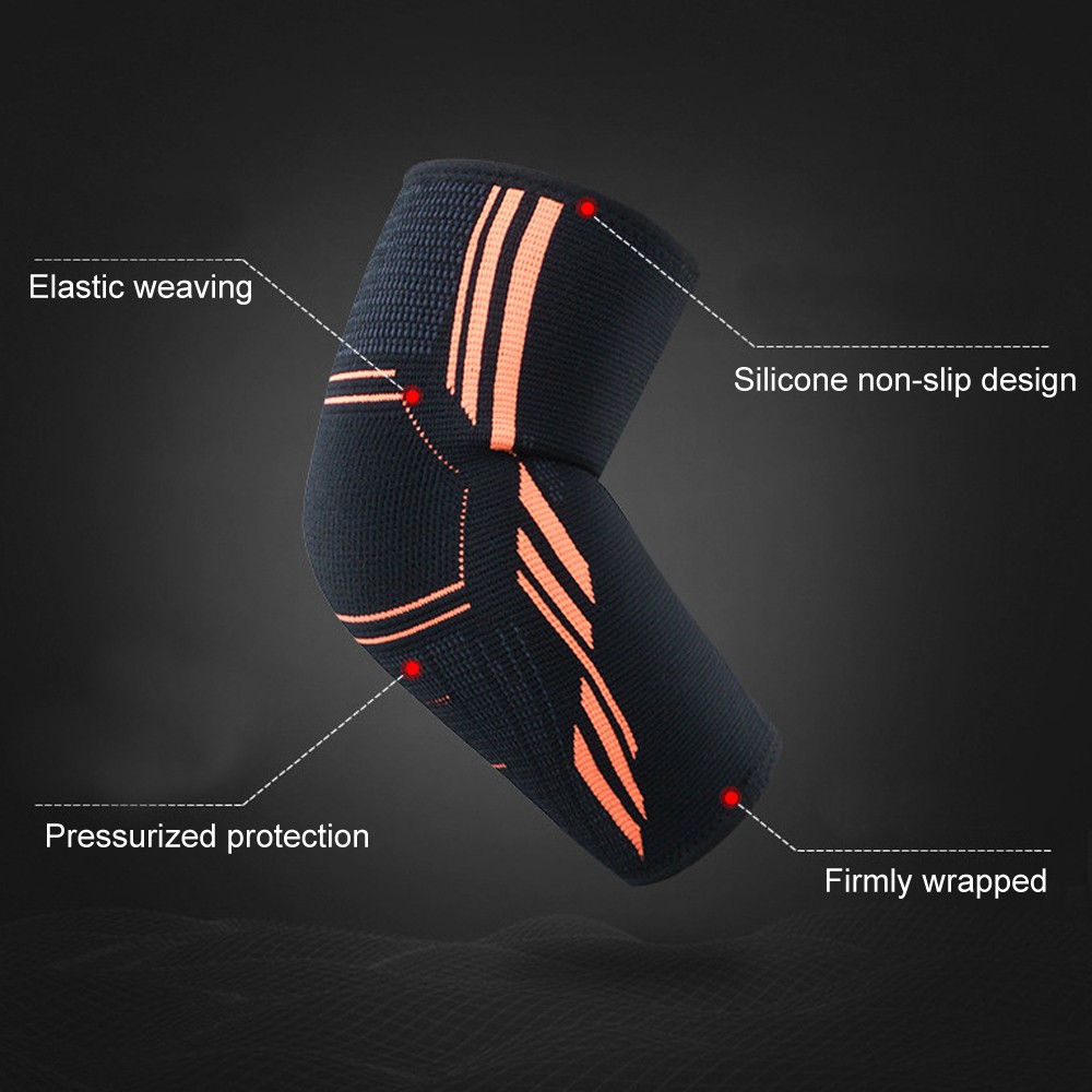 1PC Elbow Brace Fitness Compression Support Sleeve for Tendonitis, Tennis Elbow, Golf Elbow Therapy, Reduce Joint Pain