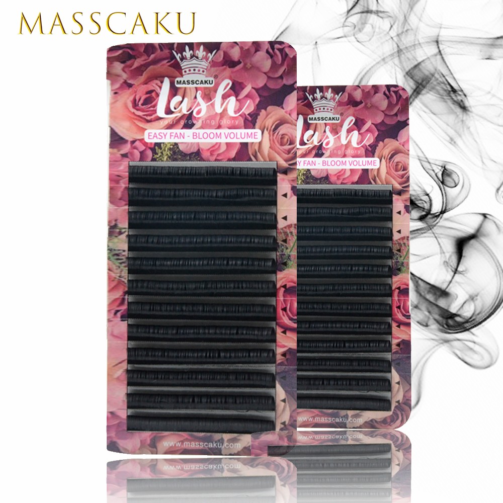 MASSCAKU Makeup Lashes Easy Apply Eye Lashes Extension Professional Eye Lashes Builder 0.05/0.07/0.10 Faux Mink