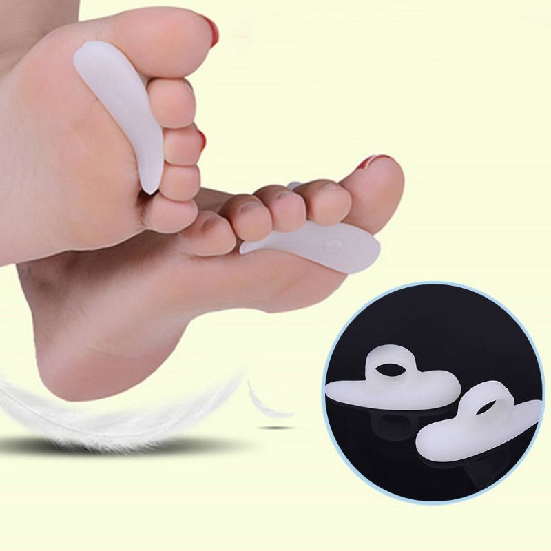 2pcs/pair Unisex Hammer Toe Pads Silicone Protector Spacer Gel Support Pads Temporary Corrector Straightener Bunion Guard