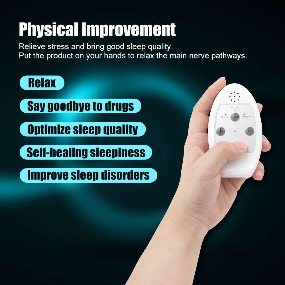 USB Rechargeable Insomnia Relief Microcurrent Sleep Aid Pulse EMS Stimulation Help Fast Deep Sleep Help Anxiety Release