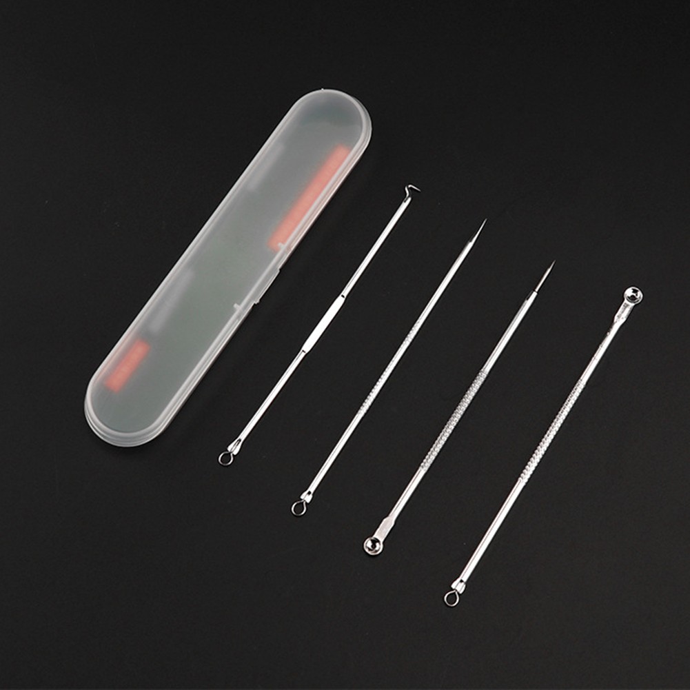 4pcs Acne Blackhead Removal Needles Pimple Acne Extractor Black Head Pore Cleaner Deep Cleansing Tool Beauty Accessories