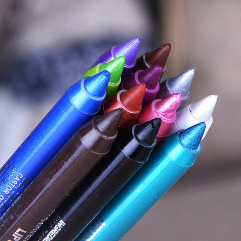 1pc Selling Charming Women Long※ Waterproof Eyeliner Pencil Pigment Silver Color Eyeliner Beauty Makeup Beauty Tools