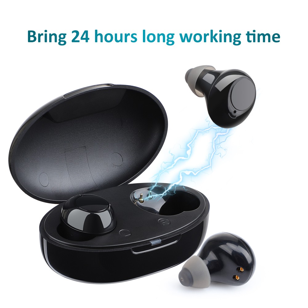 1 Pair New Mini Ear Hearing Aids Device In Ear Invisible Hearing Auxiliary Adjustable Loudspeaker For Deaf Elderly