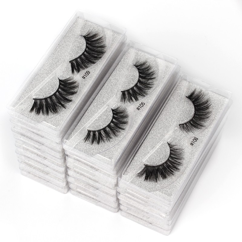 Lanjinglin - Artificial mink eyelashes in bulk, natural eyelashes, wholesale