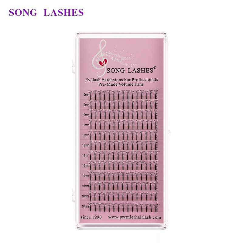 Sung Lashes 0.07 0.10mm Thickness Long Stem Premade Size Fans Premade Fan Eyelash Extensions Professional