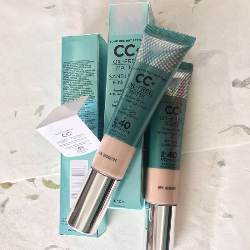 32ml CC Creams Your Skin But Better CC+ Oil Free Matte Sans Huile Fini Mat Pores Reduce Full Coverage Cream