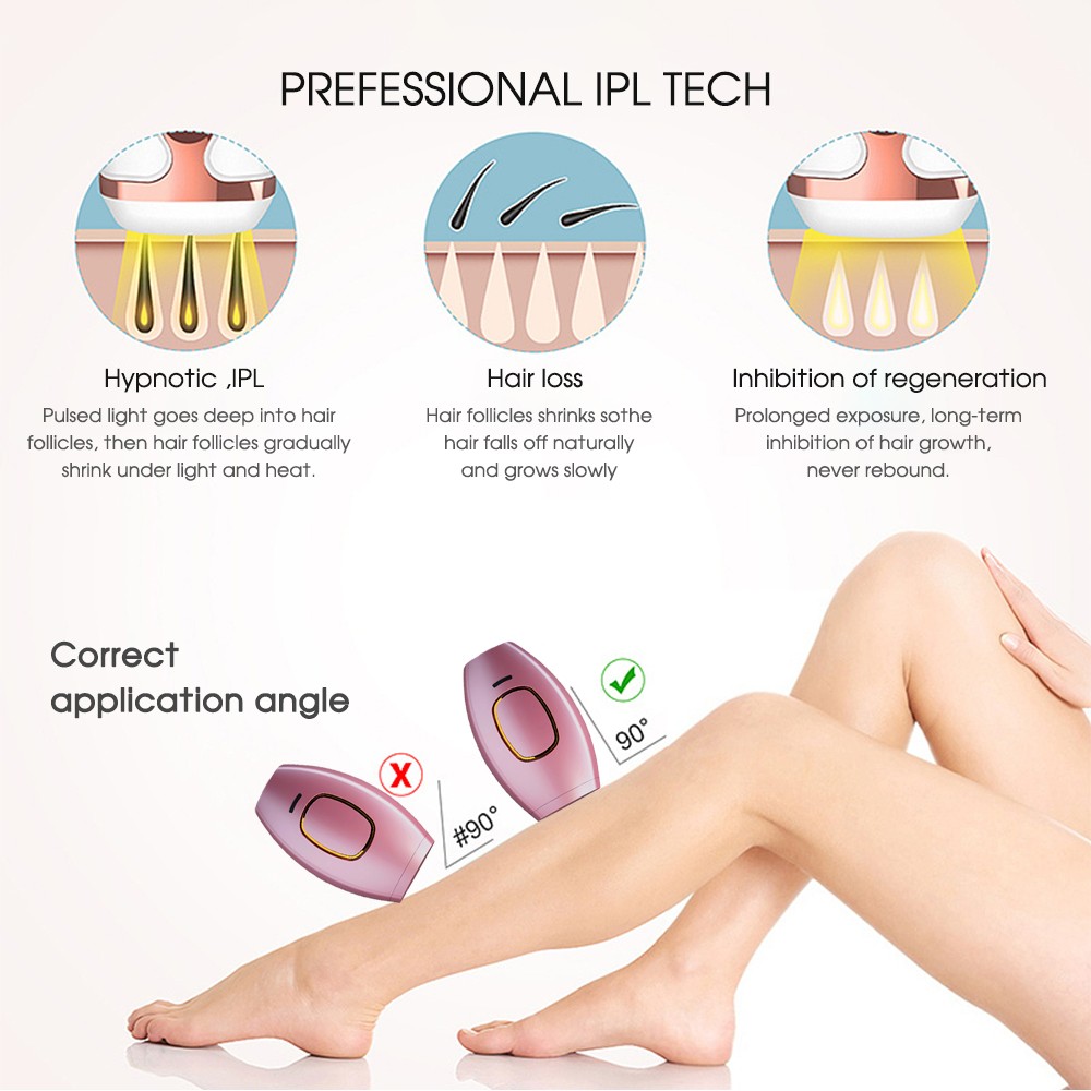 [ZS] Body Bikini IPL 500,000 Flash Permanent Laser Epilator Painless Laser Epilator For Women Hair Removal Home Use Appliances