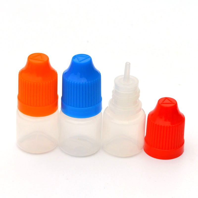 50pcs Empty 3ml Plastic Dropper Vials With Childproof Cap And Long Tip For Liquid PE Soft Needle Bottle