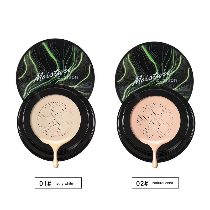 Moisturizing Air Cushion BB Cream Concealer Brightening Complexion Light Breathable CC Creams With Mushroom Head Powder Puff