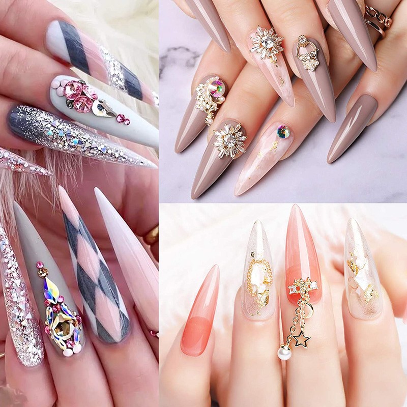 500pcs Extra Long Full Cover Stiletto Nail Tips XXL Long Tips Sharp Almond Acrylic False Nail Art Tips 10 Sizes DIY Finger