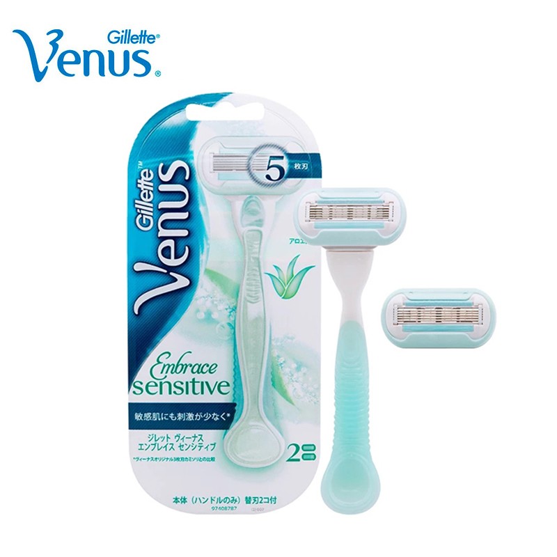 Original Gillette Venus Shaving Aloe Lady Razor Blades & White Tea Razor With Replacement Blades Body Bikini Legs Arms Underarms