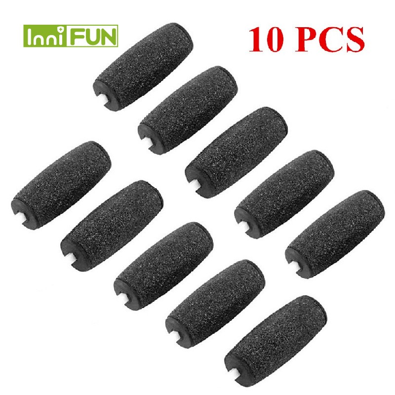 10pcs/lot Black Foot Care Tool Roller Heads Pedicure Heraments Steel Roller Heads For Sholes N006