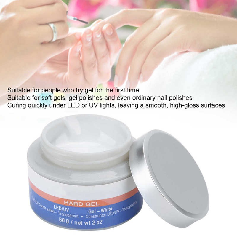 56g UV Extension Gel Glue Professional Multifunctional DIY Nail Art Quick Drying Anti-yellowing Manicure Extension Glue 2.0oz