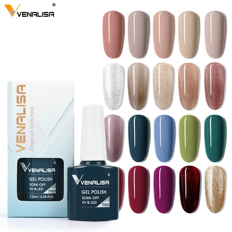 Venalisa Fashion Bling 7.5ml Soak Off UV LED Gel Nail Gel Polish Cosmetics Nail Art Manicure Nails Gel Polish VIP3 Nail Varnish