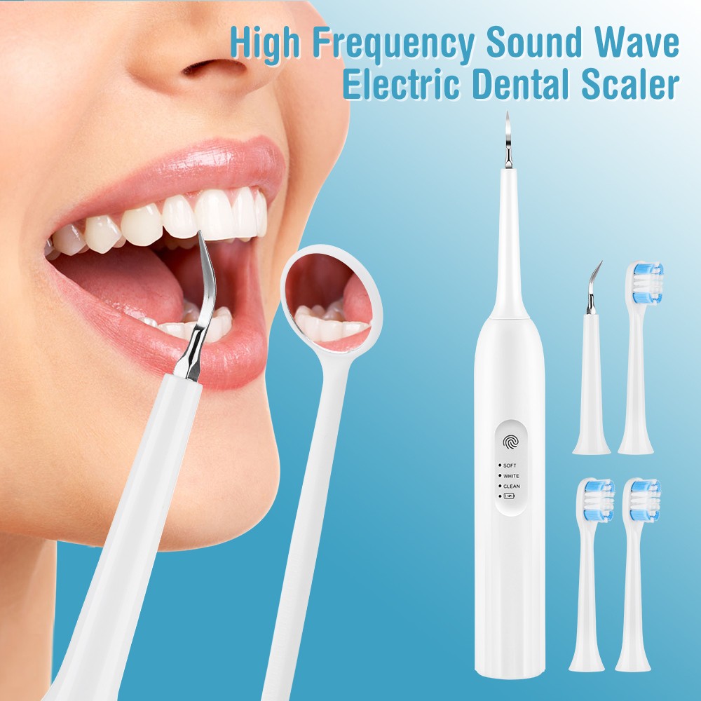 Ultra Sonic Dental Scaler Dental Oral Tartar Electric Teeth Sonic Calculus Remover Plaque Stains Cleaner Teeth Scaler